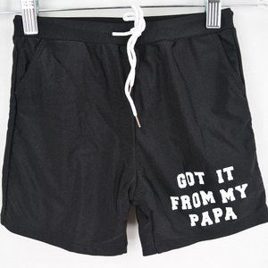 Brand Pat Pat, Size 5-6Y, Color Solid Black With White Writing And Drawstrings